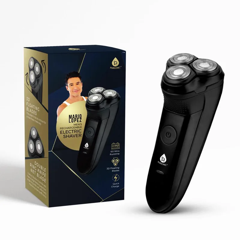 Pursonic Mario Lopez Men's Rechargeable Electric Shaver