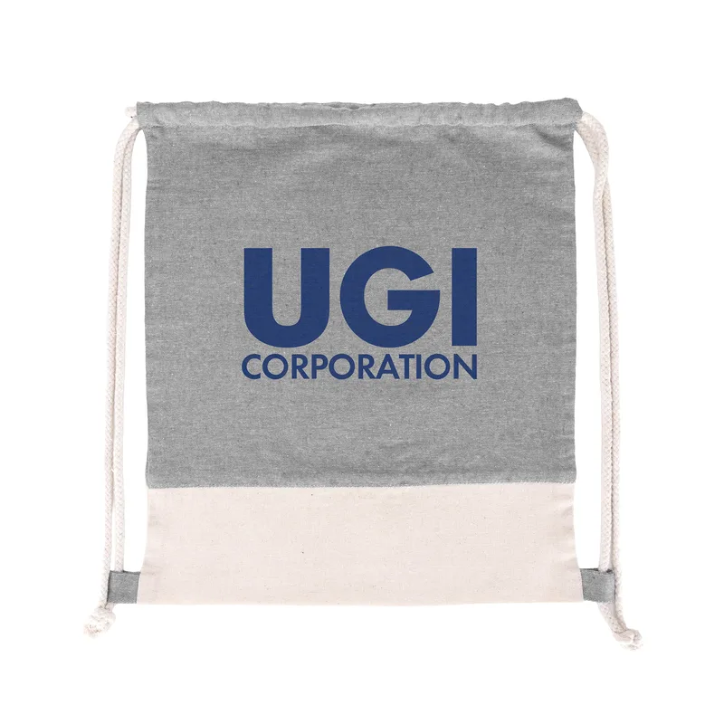 TwinTone Recycled Cotton Drawstring Bag view 4