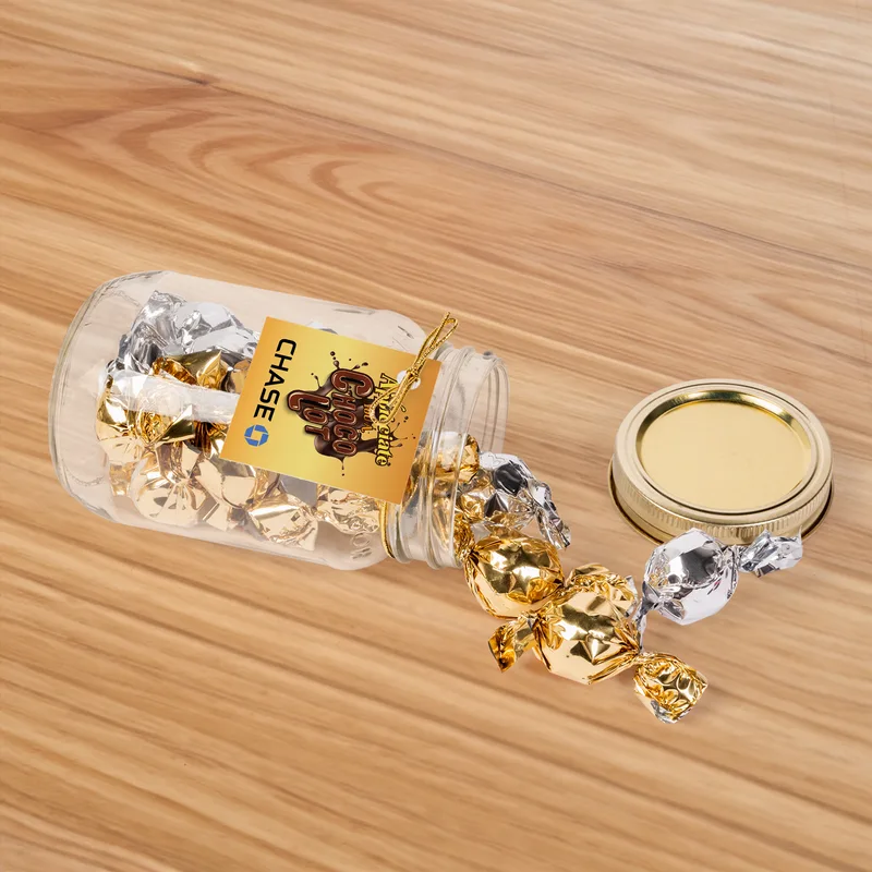 Mason Jar with Twist Wrapped Truffles view 3