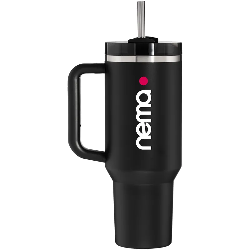 40 oz Stanley Quencher H2.0 FlowState Stainless Steel Water Bottle (Black)