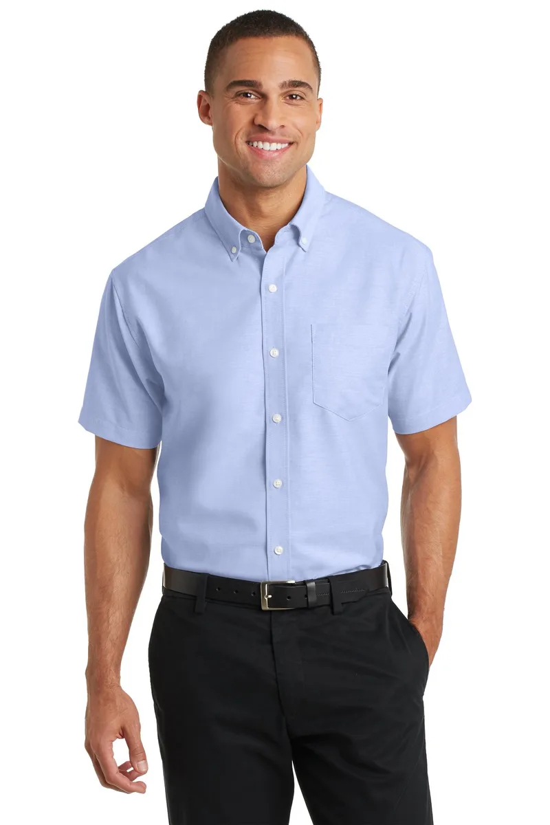 Port Authority® Short Sleeve SuperPro™ Oxford Shirt. view 3