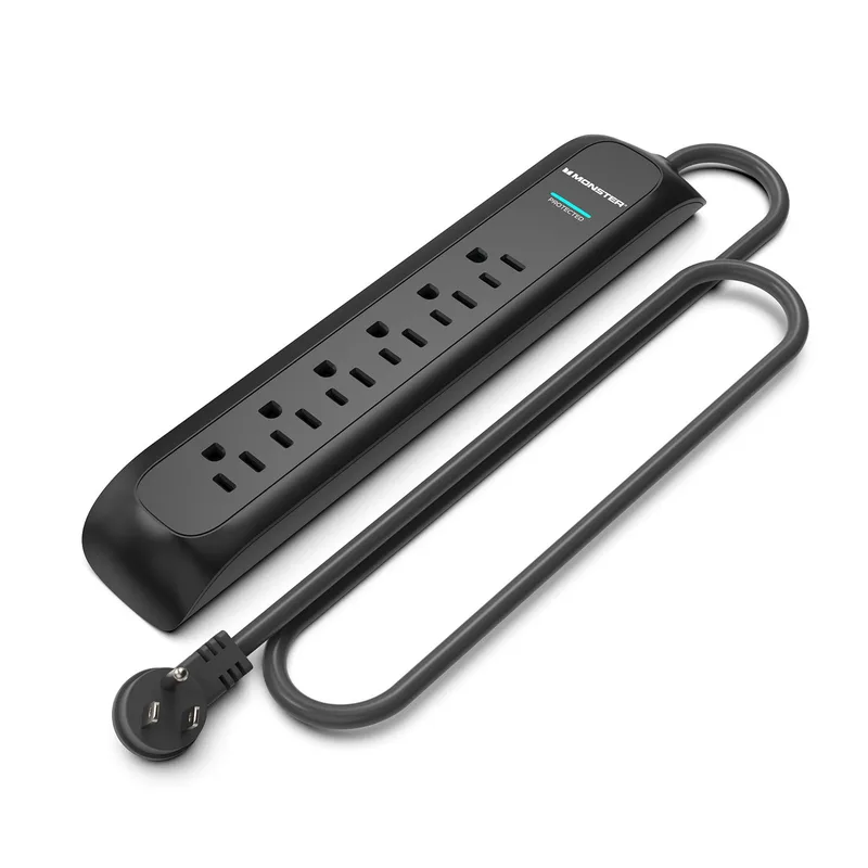 Monster Power Strip/Surge Protector 6' - Black