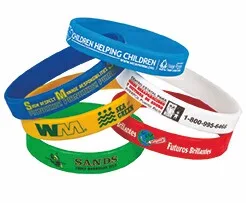1/2" Screen Printed Silicone Awareness Bracelets
