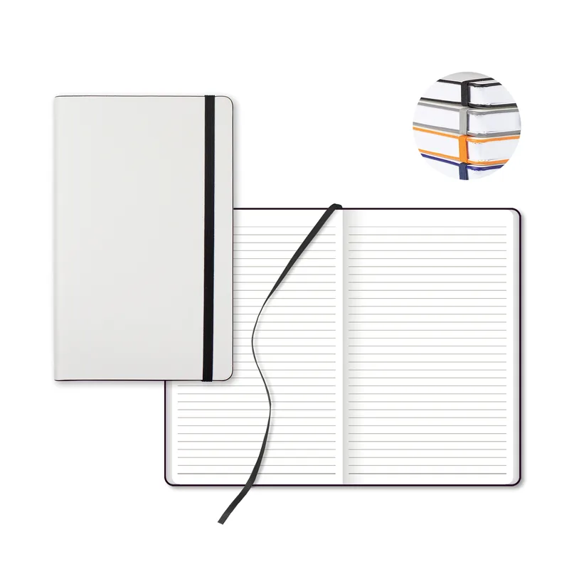 Castelli White Laser Medio Lined White Page Journal view 2