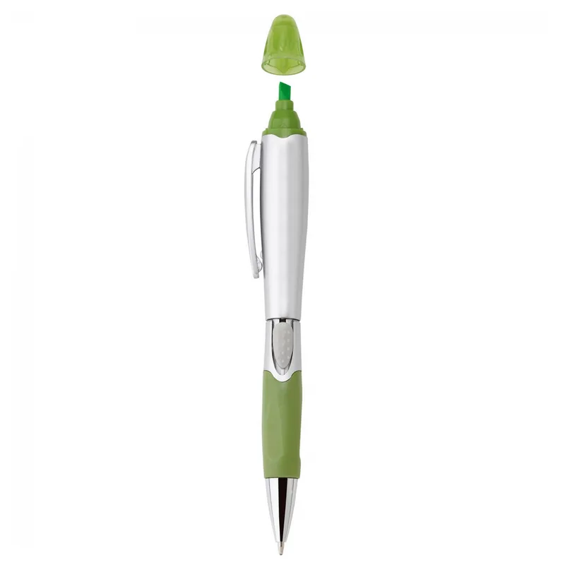 Silver Blossom Ballpoint Pen/Highlighter view 2