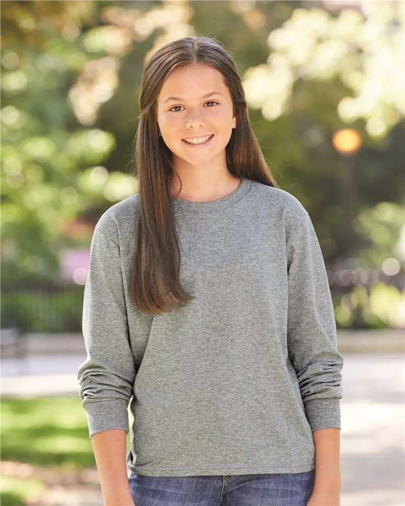 Jerzees® Dri-Power® Youth Long Sleeve 50/50 T-Shirt view 7
