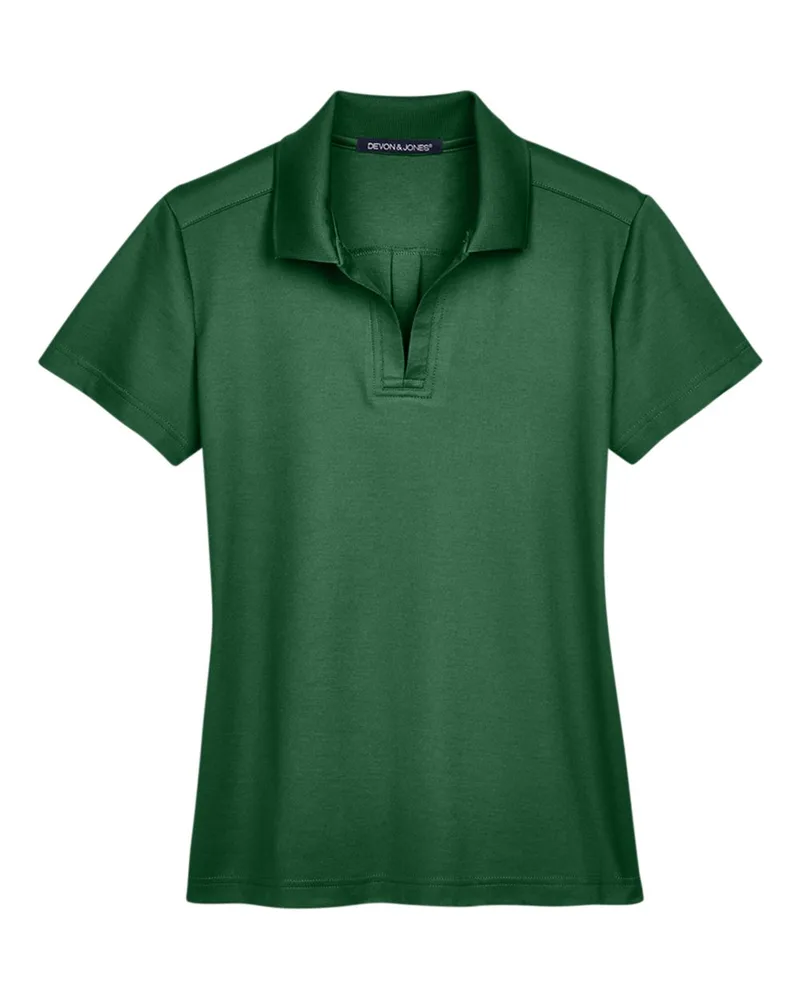 Devon and Jones® Women's CrownLux Performance® Plaited Short Sleeve Polo Shirt view 7