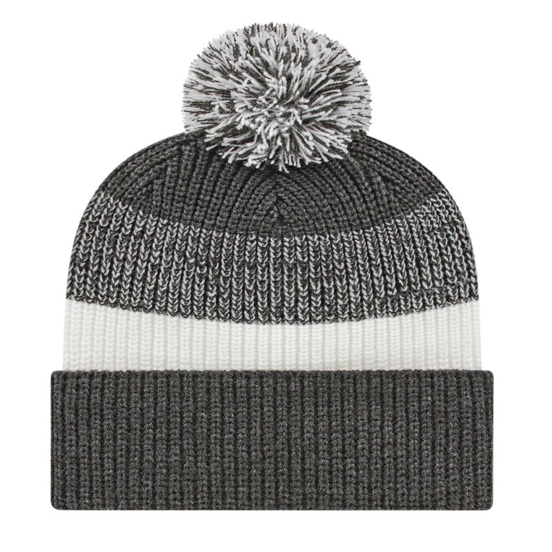 Thick Ribbed Knit Cap With Cuff view 4