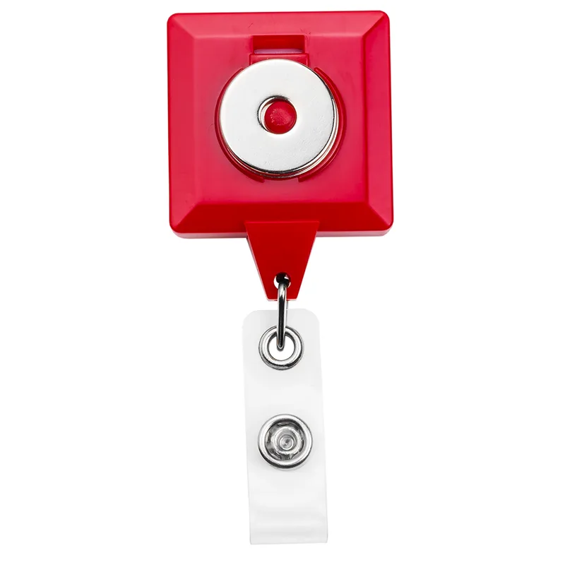 Magnet Back Jumbo Square Retractable Badge Reel view 3