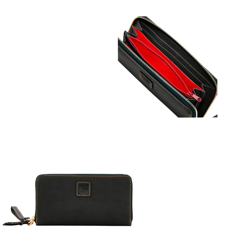 Dooney & Bourke Florentine Large Zip Around Wristlet - Black