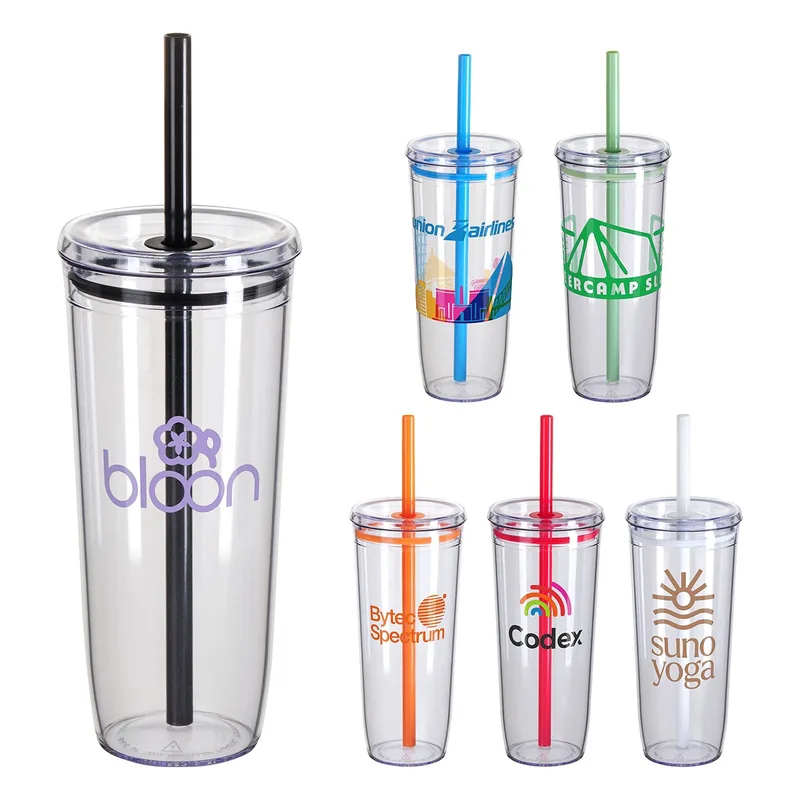 Norris 20 oz Recycled Acrylic Straw Tumbler view 2