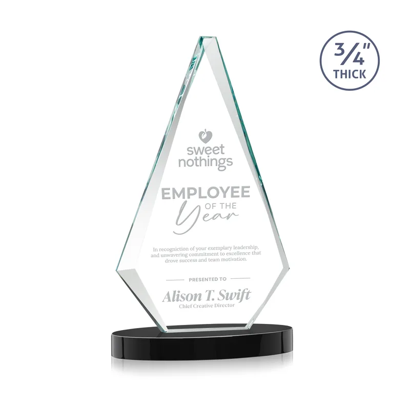 Deep Etch, Alberton base, Black, 8" x 13.5" x 3.5"
