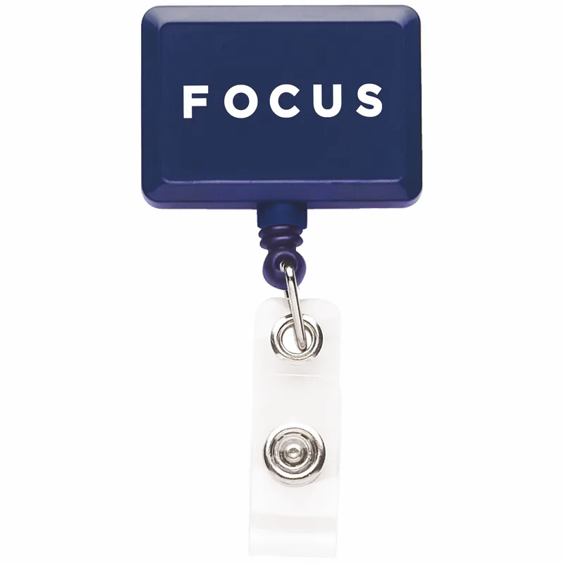 Rectangle Retractable Badge Reel w/belt cliip view 5