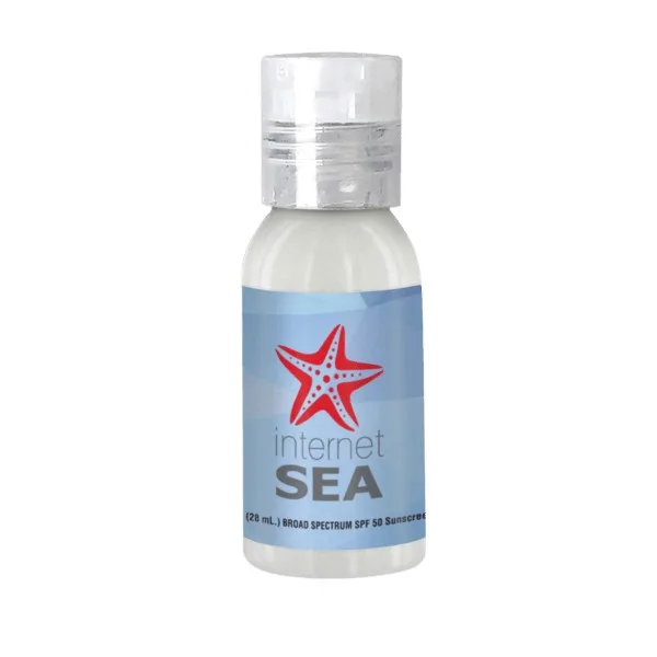 1 oz SPF 50 Sunscreen in Clear Round Bottle view 4