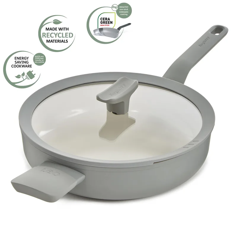 BergHoff Leo Balance 10.5" Covered 3Qt. Sauté Pan, Moonmist