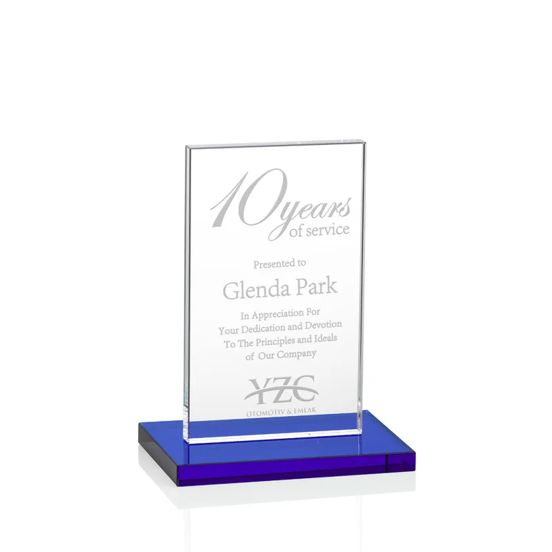 Deep Etch, Standard base, Blue, 4" x 5.375" x 3"