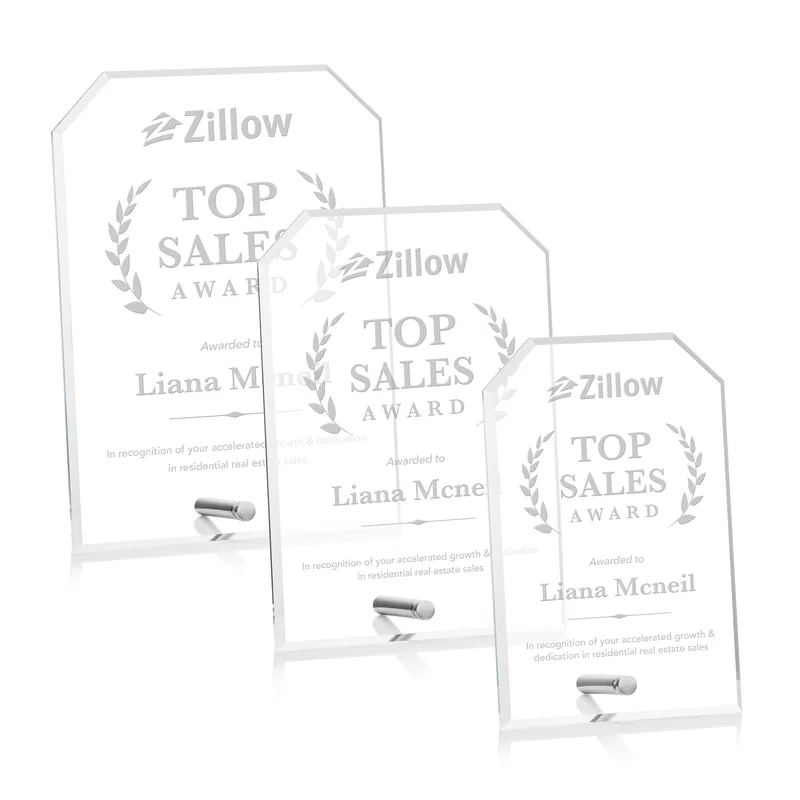 Laser Engraving, Silver, Clipped Rectangle