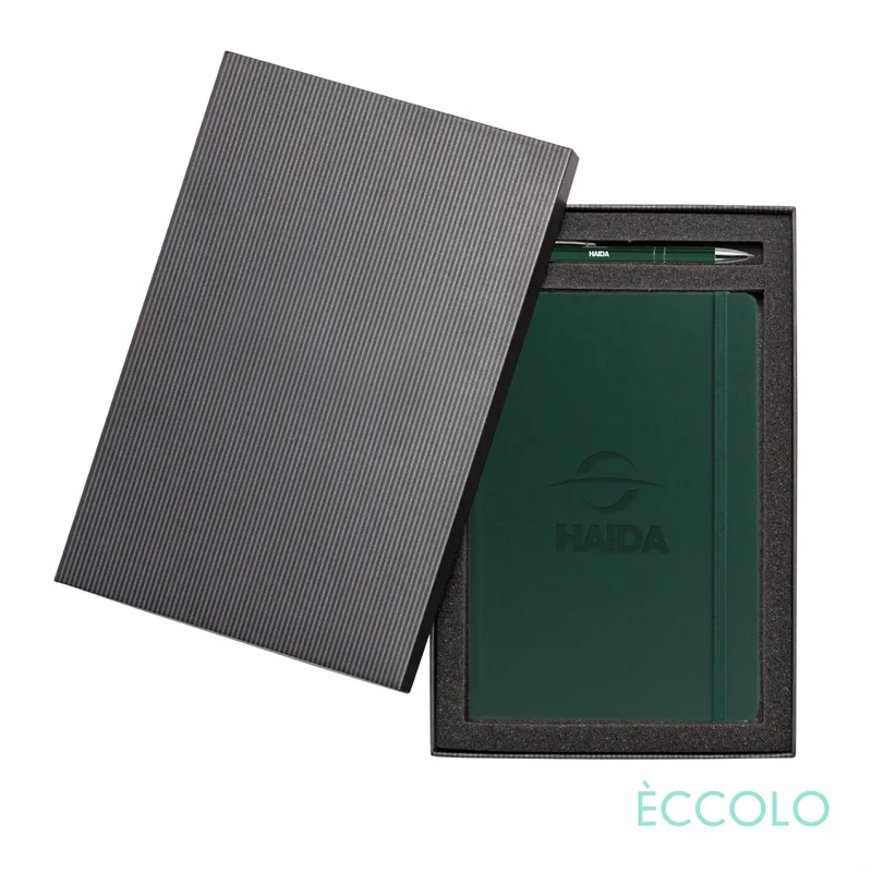 Journal & Clicker Pen Gift Set, Green PMS 7736/Green
