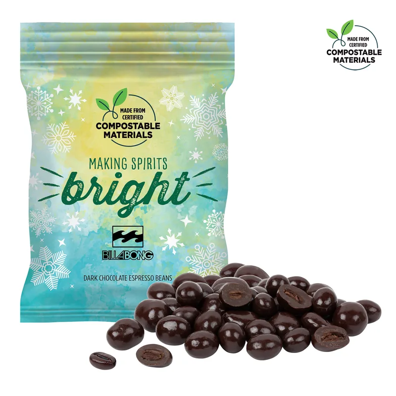 2 Oz. ECO-Digibag, Compostable & Full Color, Espresso Beans view 2