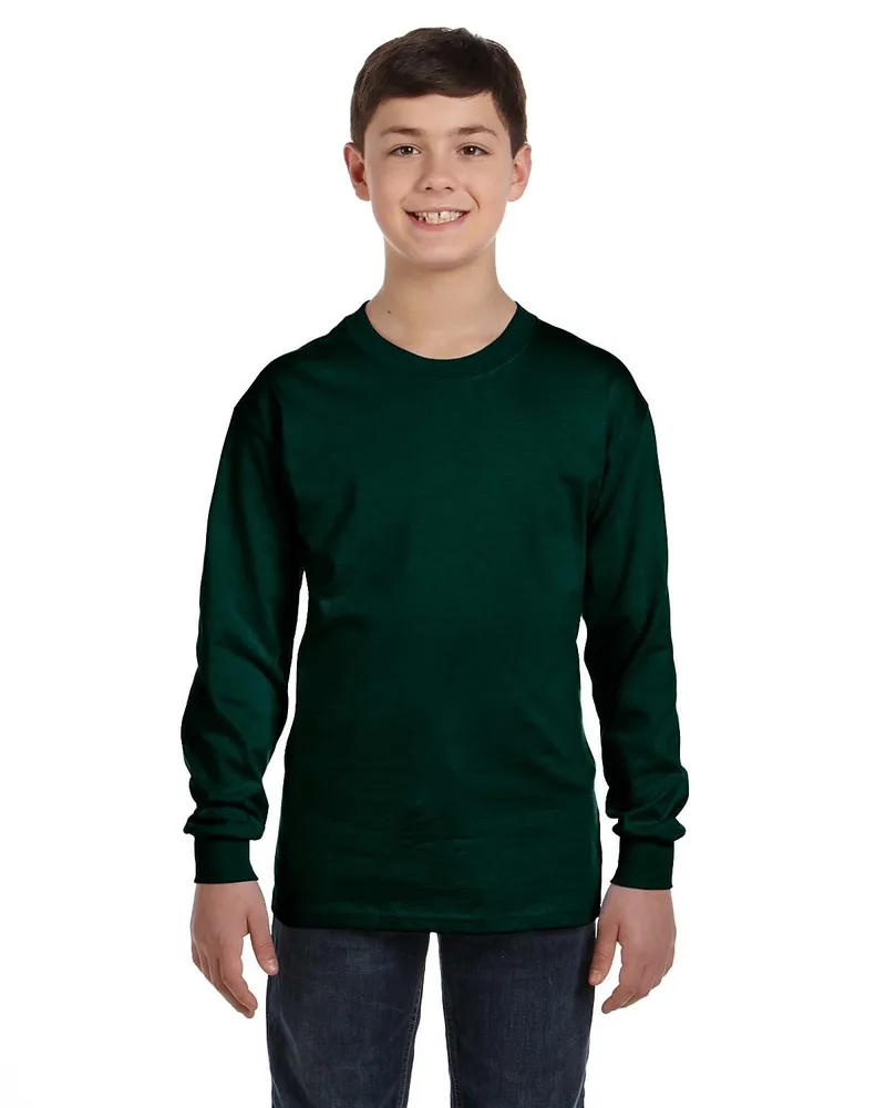 Gildan Youth Heavy Cotton™ Long-Sleeve T-Shirt view 3