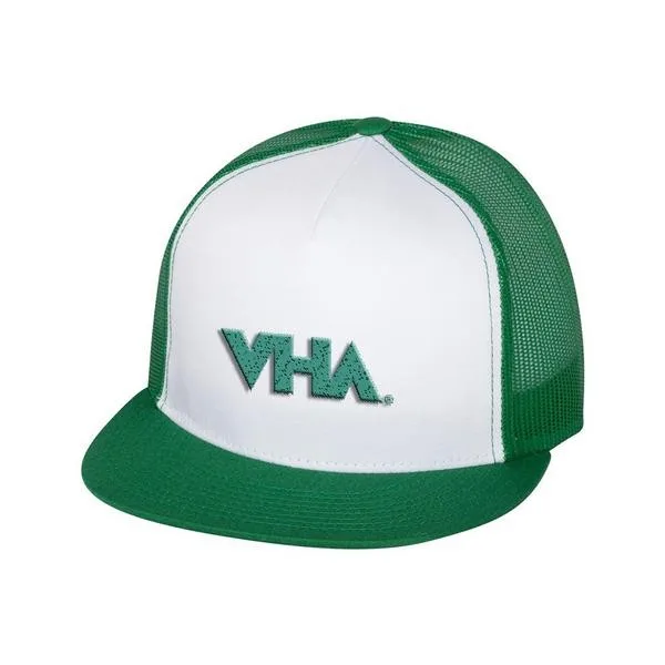 Yupoong 6006 5-Panel Flat Bill Trucker Cap view 4