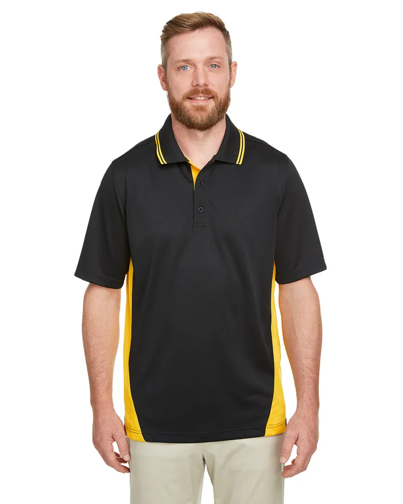 Harriton Men's Tall Flash Snag Protection Plus IL Colorblock Polo view 2