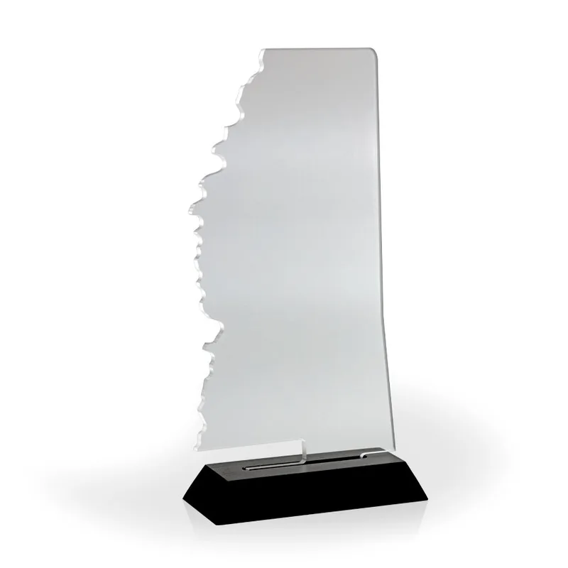 Mississippi Award with Black Wood Base - Engraved view 2