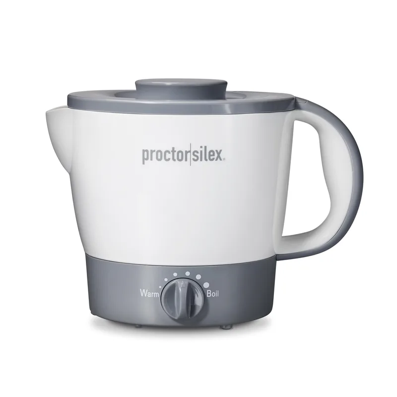Proctor Silex 32 Oz. Hot Pot, Adjustable Heat From Warm To Boil, Easy-To-Clean Nonstick Surface, Whi