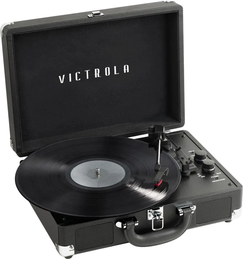 Victrola Journey+-Bluetooth Portable Suitcase Record Player In Black
