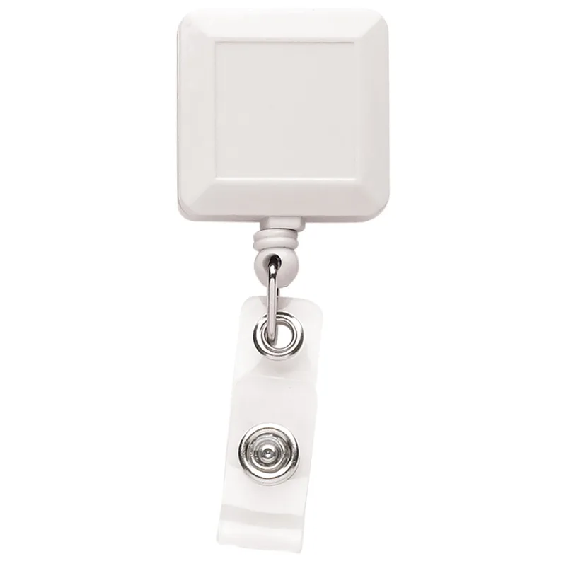 "Good" Square Retractable Badge Reel view 2