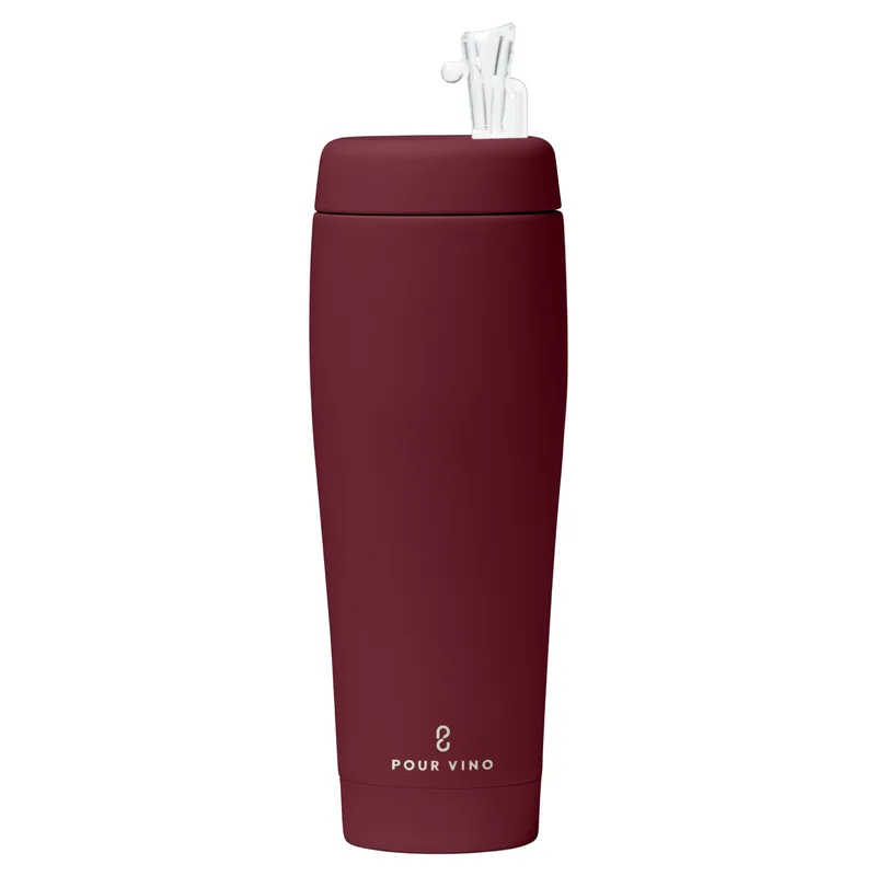 Pour Caddy® Pour Vino 29 oz Insulated Tumbler with aerating pour spout view 3