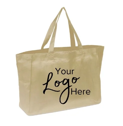 Canvas Ultimate Shopper Bag w/6" Gusset (16"x12"x6")