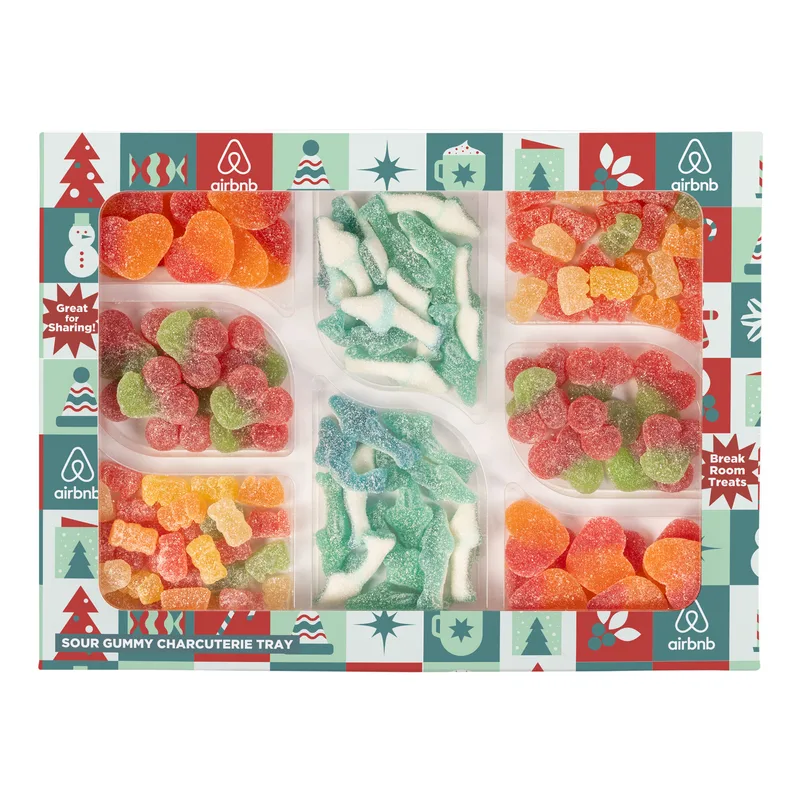 Sour Gummy Charcuterie Tray in Custom Box view 4