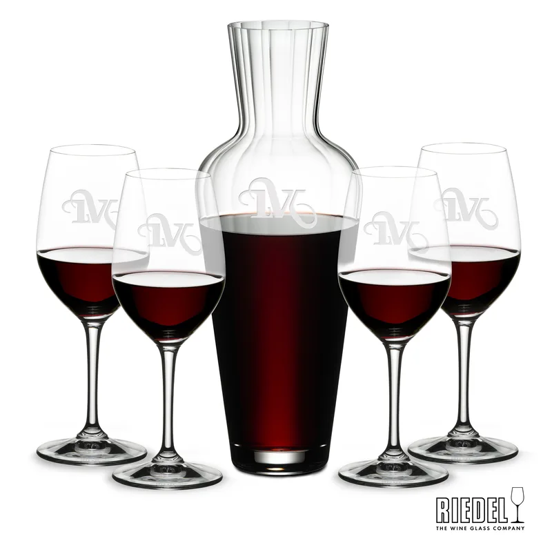 Decanter & 4 Wine
