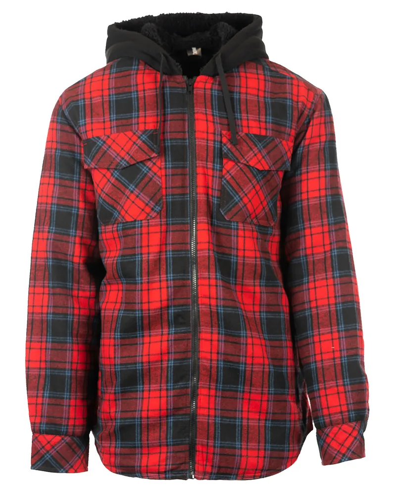 Burnside Men's Hooded Flannel Jacket view 4