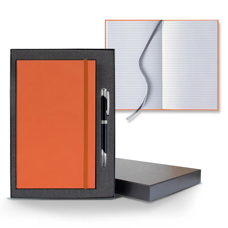 Castelli Tucson Banded Medio Lined White Page Journal Gift Set view 2