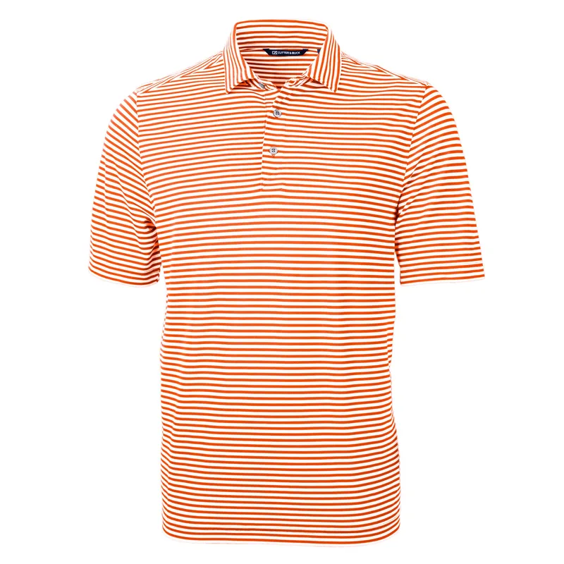 Cutter & Buck Virtue Eco Pique Stripe Recycled Mens Big and Tall Polo view 3