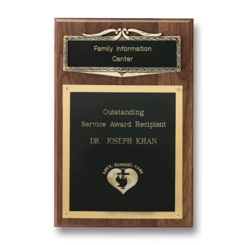 Frame Plaque - Antique Bronze/Walnut