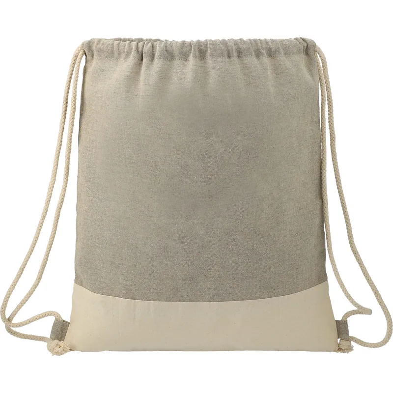 Split Recycled Cotton Drawstring Bag view 2