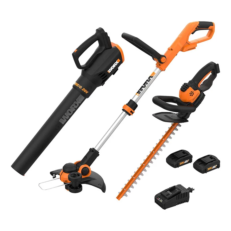 Worx 3 Piece 20V Power Share Lawn & Garden Combo Kit