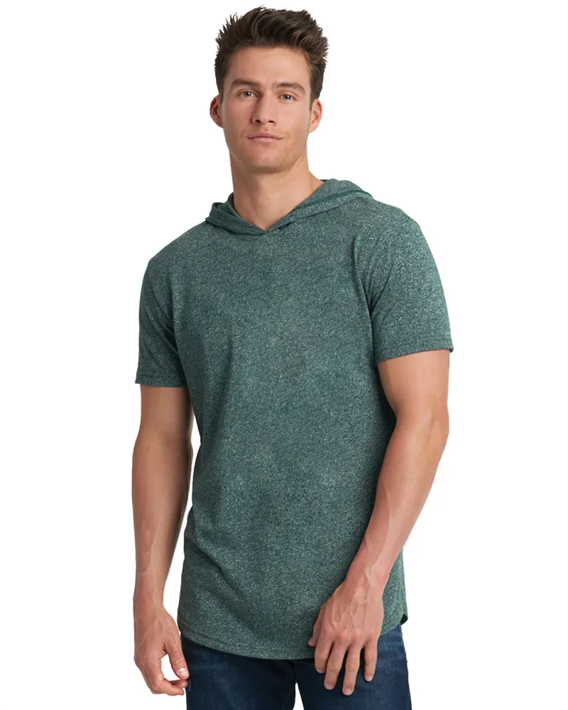 NEXT LEVEL APPAREL Unisex Mock Twist Short Sleeve Hoody T-Shirt view 2