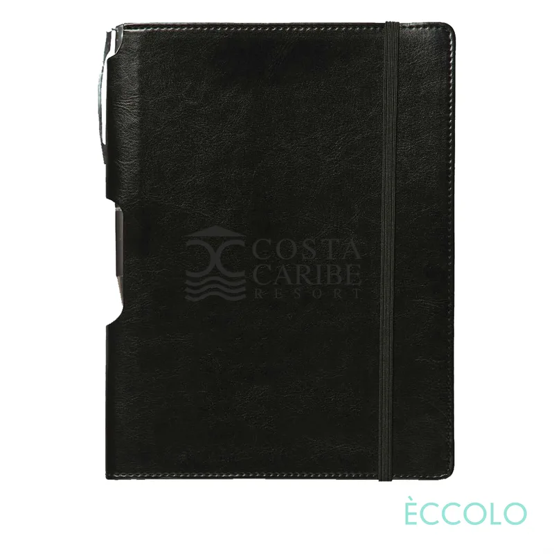 Journal & Clicker Pen, Black/Black