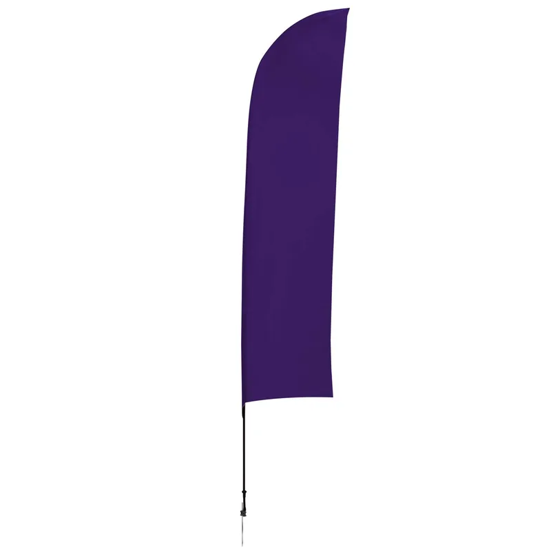 13' Solid-Color Blade Sail Sign Flag, 1-Sided, Ground Spike view 6