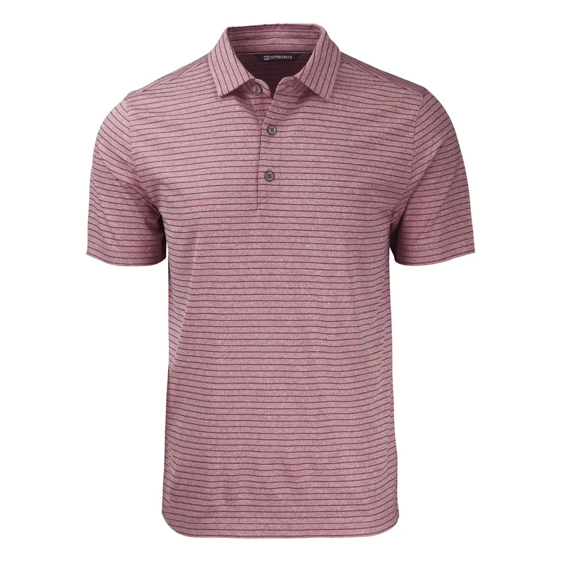 Cutter & Buck Forge Eco Heather Stripe Stretch Recycled Mens Polo view 3