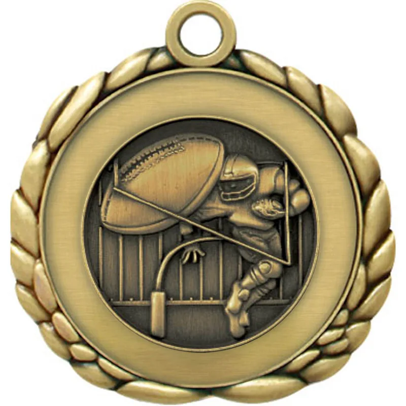 Vibraprint® Football Quali-Craft Medallion (2-1/2") view 2