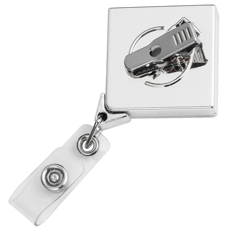 Chrome Jumbo Diamond Badge Reel view 3
