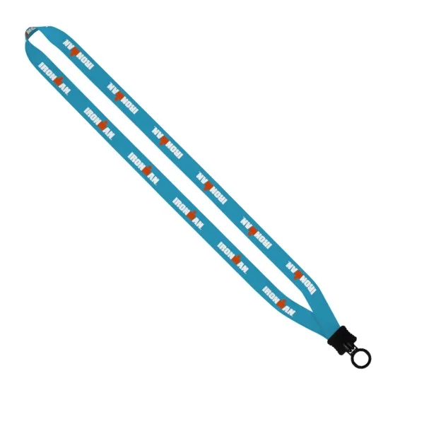 1/2" Dye-Sublimated Lanyard with Plastic Clamshell and Plastic O-Ring view 2