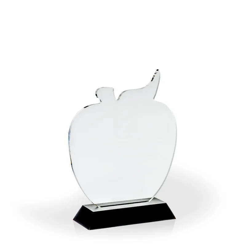 Apple Award with Black Wood Base - UV Printed view 2
