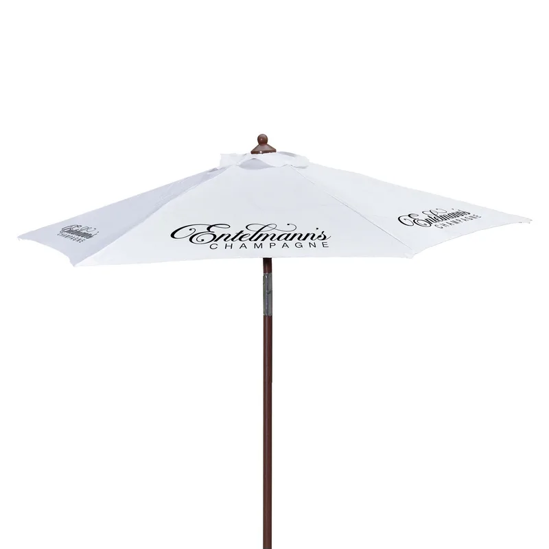 7' Wood Look Tilting Market Umbrella Kit (6 Imprints) view 3