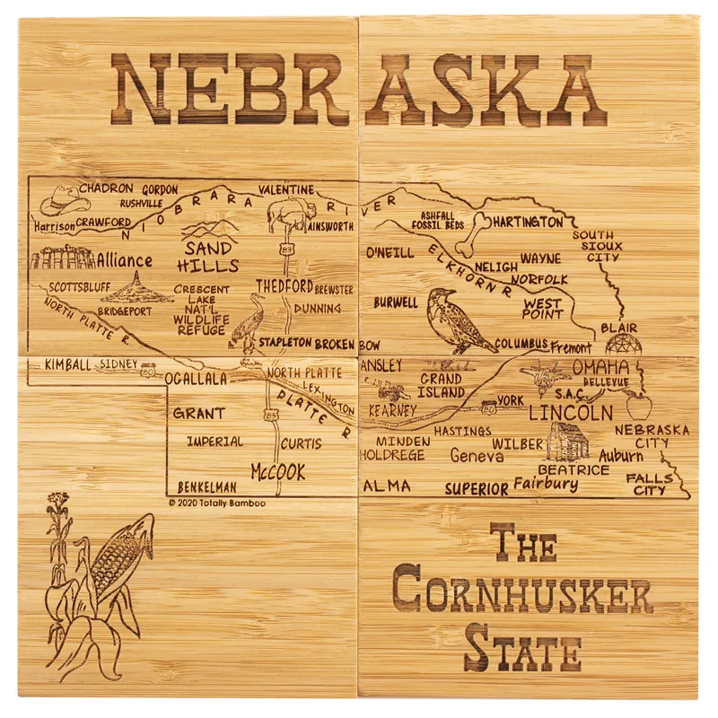 Nebraska Puzzle Coaster Set view 3
